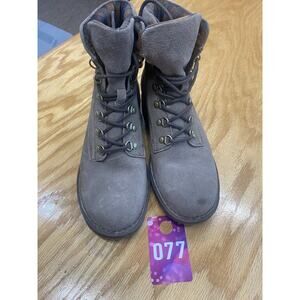 Born Codi Women's 8 M Bown Suede Lace Up Round Toe Pull-on Ankle Bootie